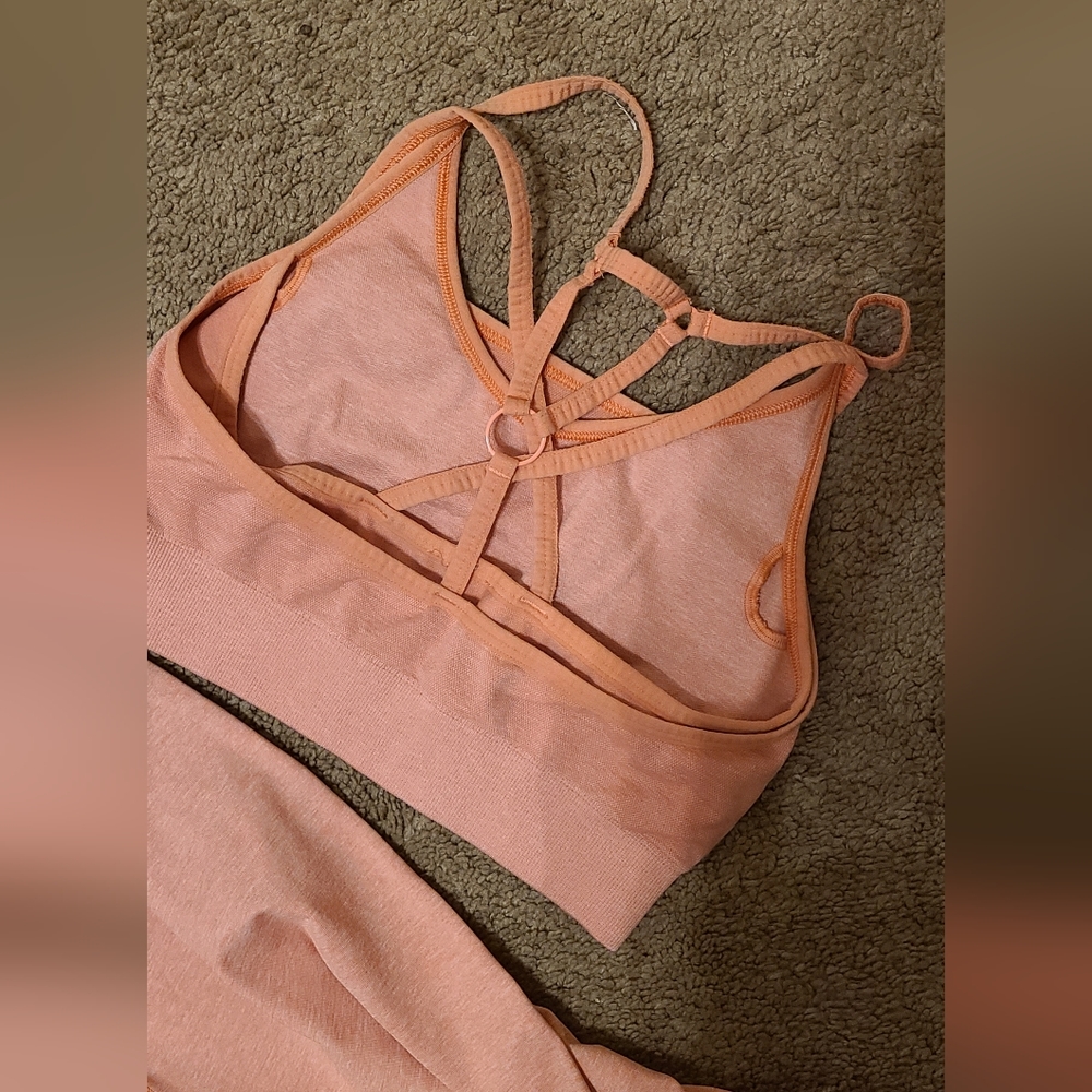 Gymshark SET adapt marl pink seamless BRA & LEGGINGS. Size Small. - Picture 4 of 4